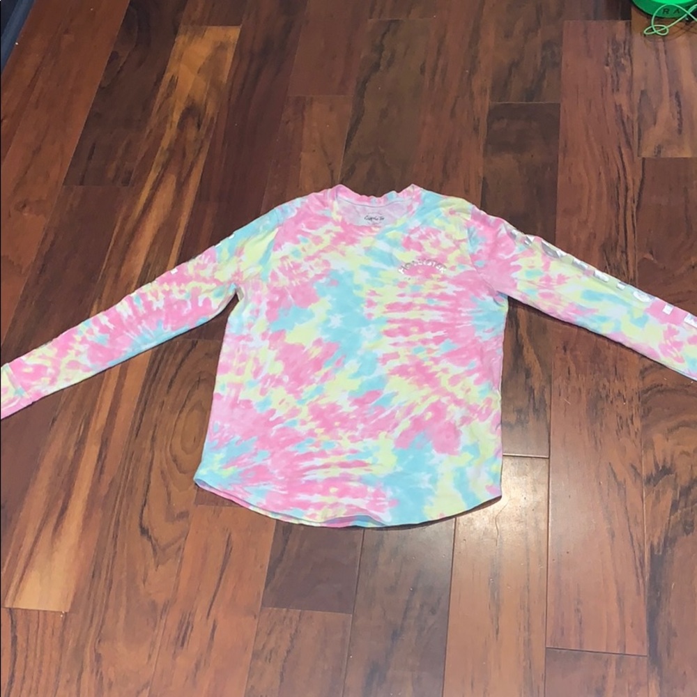 Hollister Tie Dye Long Sleeved Graphic Tee